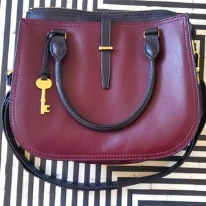 Fossil Burgundy Crossbody